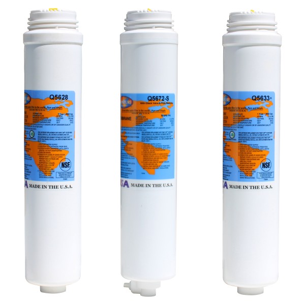 Su Arıtma Cihazları İçin Omnipure Q Serisi Membrane Filtreli 3'lü Filtre Seti